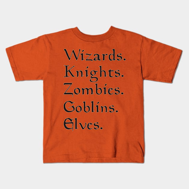 MTG Tribes Kids T-Shirt by polowski